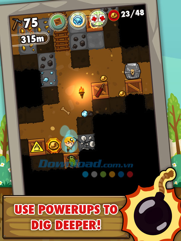 Pocket Mine for Android 1.6.0 Game đào mỏ trên Android